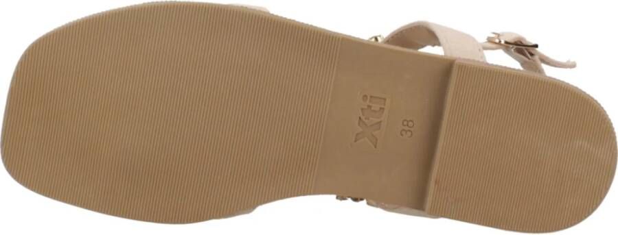 XTI Stijlvolle Platte Sandalen voor Vrouwen Beige Dames