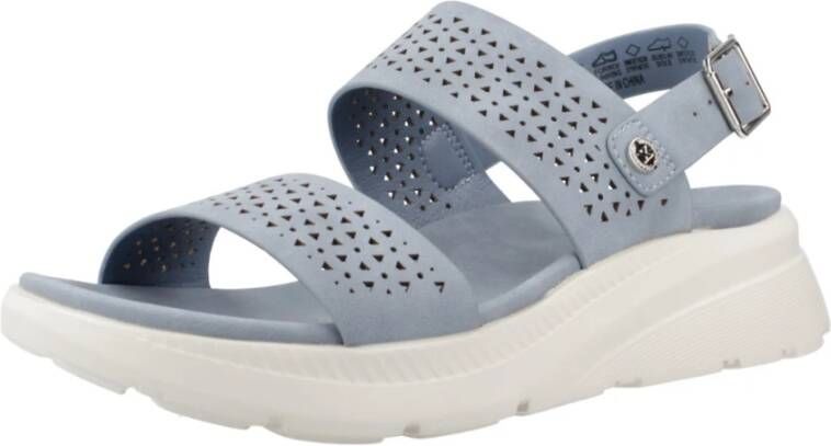 XTI Flat Sandals Blue Dames