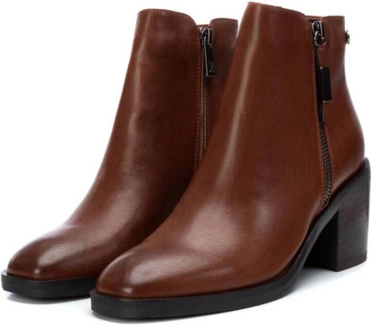 XTI Heeled Boots Brown Dames