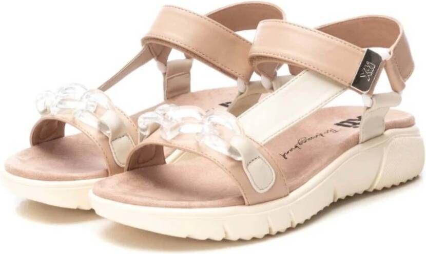XTI Platte Sandalen Beige Dames