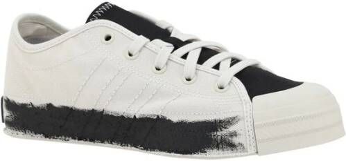 Y-3 Artistieke Two-Tone Sneakers met Vetersluiting White Heren