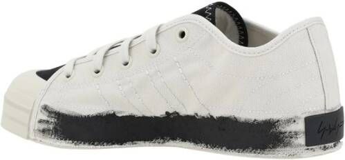 Y-3 Artistieke Two-Tone Sneakers met Vetersluiting White Heren