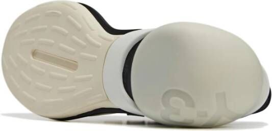 Y-3 Boost Sneakers Zwart Wit Crème Rubberen Zool