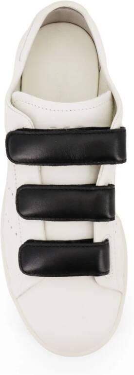 Y-3 Grijze Leren Sneakers met Velcro Sluiting