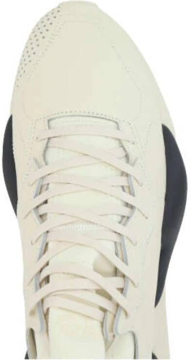 Y-3 Lage Sneakers van Glad Leer en Neopreen White Heren