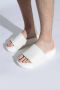 Y-3 Leather platform slides White Heren - Thumbnail 8