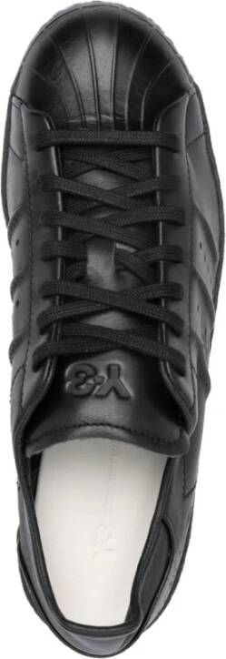 Y-3 Leren Superstar Sneakers Black Heren