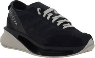 Y-3 Mesh Platform Lace-Up Sneakers Black Heren