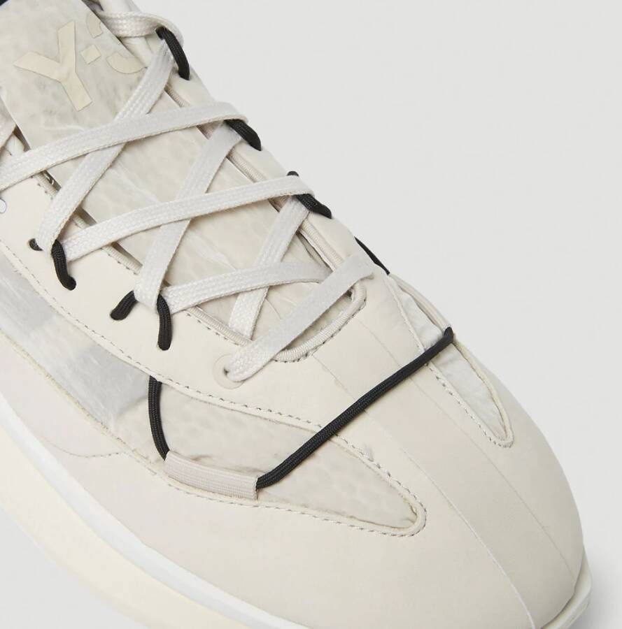 Y-3 Mesh Sneakers met Logo Detail Gray Heren