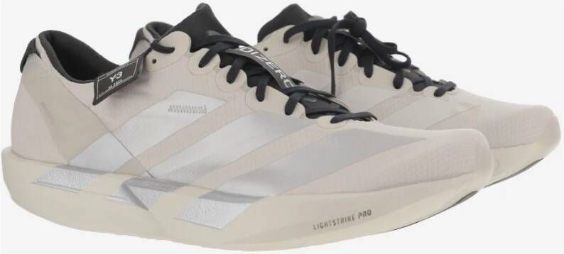 Y-3 Mesh Veterschoenen met Logo Details Beige Heren