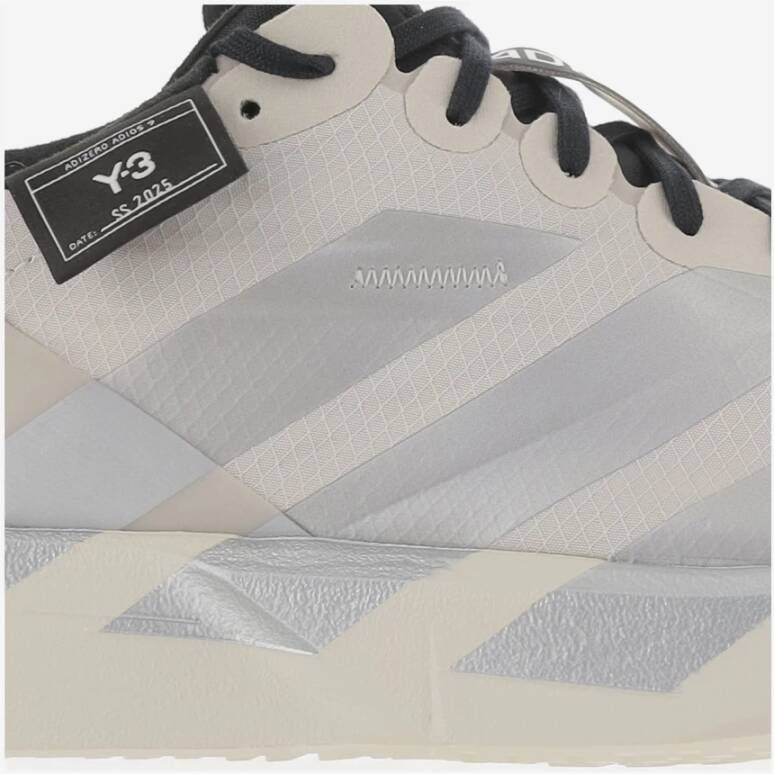 Y-3 Mesh Veterschoenen met Logo Details Beige Heren