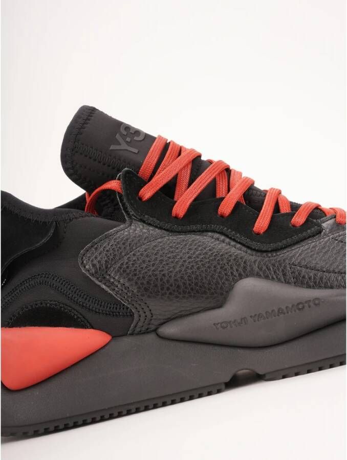 Y-3 Platte Zwarte Schoenen Kaiwa Stijl