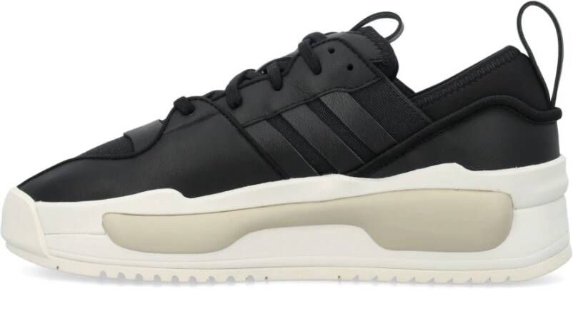 Y-3 Leren Rivarly Sneakers met Platte Veters Black Heren