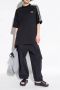 Y-3 Verhoog je zomerse stijl met leren Flatform Slides Zwart - Thumbnail 4