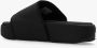 Y-3 Verhoog je zomerse stijl met leren Flatform Slides Zwart - Thumbnail 6