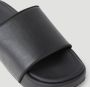 Y-3 Verhoog je zomerse stijl met leren Flatform Slides Zwart - Thumbnail 13