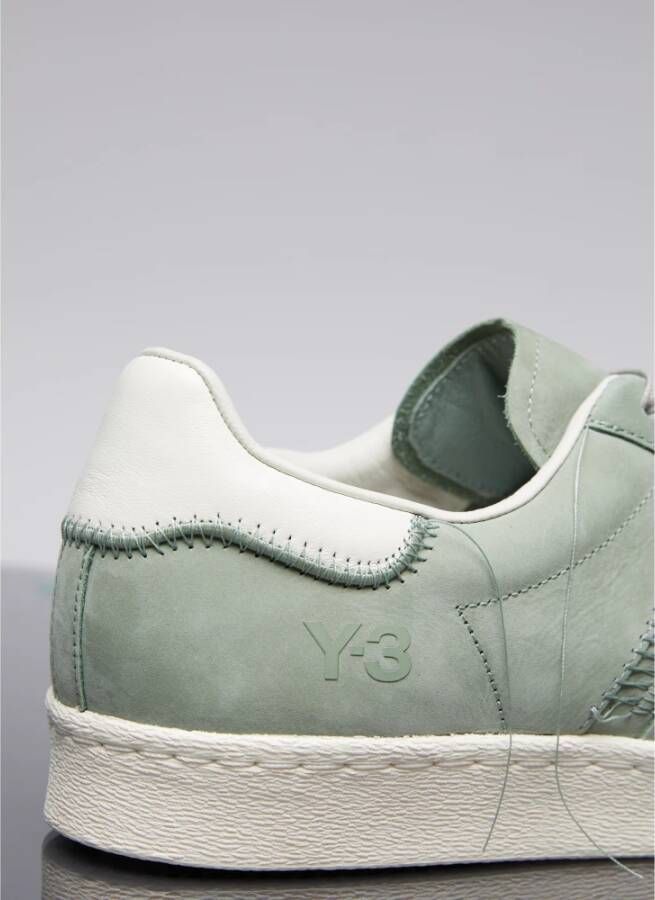 Y-3 Lage Top Sneakers in Superstar Stijl Groen Unisex