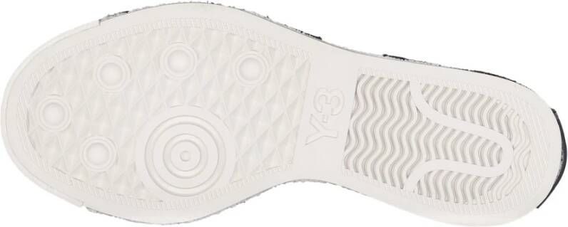 Y-3 Witte Canvas Lage Sneakers