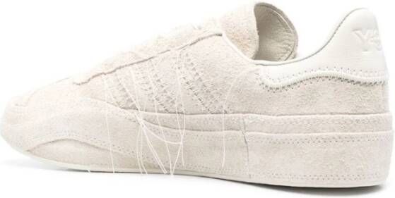 Y-3 Witte lage sneakers met geborduurd ontwerp Wit Heren