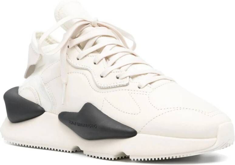 Y-3 Witte Leren Kaiwa Sneakers White Heren