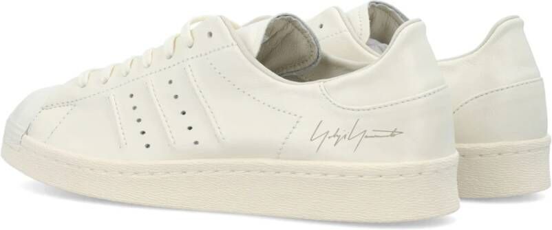 Y-3 Witte Leren Lage Sneakers White Heren