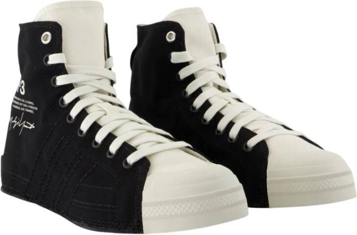Y-3 Zwarte Canvas Hi-Top Sneakers
