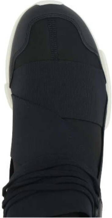 Y-3 Zwarte Leren Qasa Sneakers Black Heren