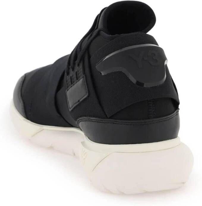 Y-3 Zwarte Leren Qasa Sneakers Black - Foto 4