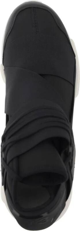 Y-3 Zwarte Leren Qasa Sneakers Black - Foto 5