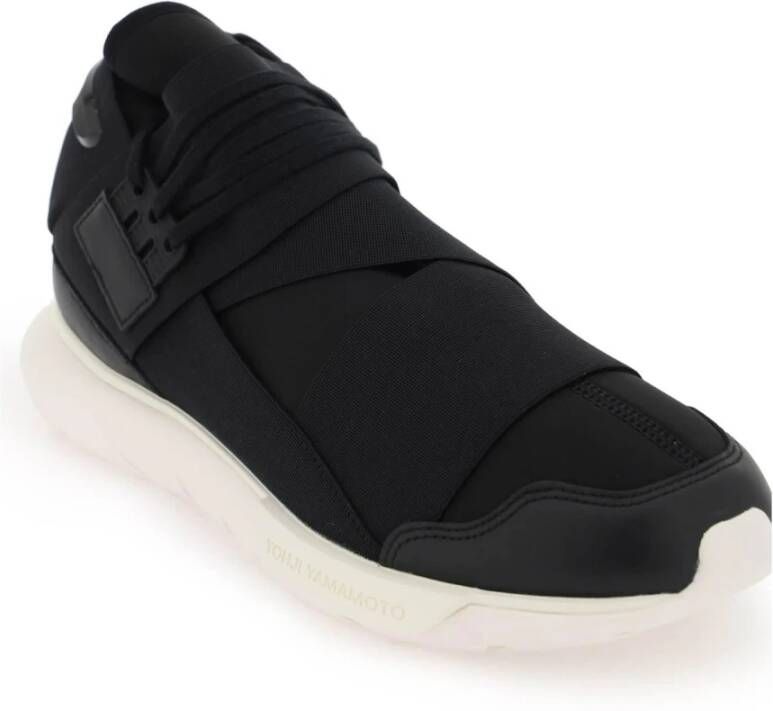 Y-3 Zwarte Leren Qasa Sneakers Black - Foto 6
