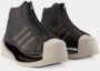 Y-3 Zwarte Leren Sneakers Ronde Neus Black Heren - Thumbnail 2