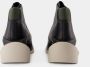 Y-3 Zwarte Leren Sneakers Ronde Neus Black Heren - Thumbnail 3