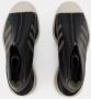 Y-3 Zwarte Leren Sneakers Ronde Neus Black Heren - Thumbnail 4