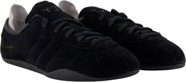 Y-3 Zwarte Leren Sneakers Tokyo Stijl
