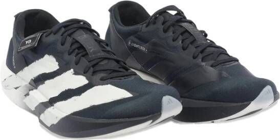 Y-3 Zwarte Sneaker met Streepdetail