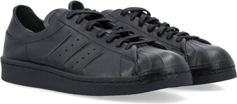 Y-3 Zwarte Superstar Sneakers met Premium Leer Black Heren