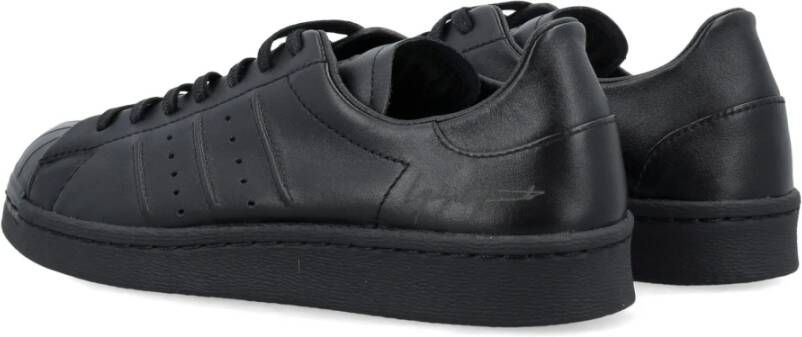 Y-3 Zwarte Superstar Sneakers met Premium Leer Black Heren