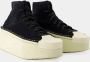 Y-3 Zwart Wit Leren Sneakers Renga Hi Zwart Dames - Thumbnail 2