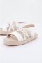 Yellow Gebreide Vetersluiting Platte Sandalen - Thumbnail 2