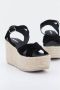 Yellow Gekruiste Banden Sleehak Sandalen - Thumbnail 2
