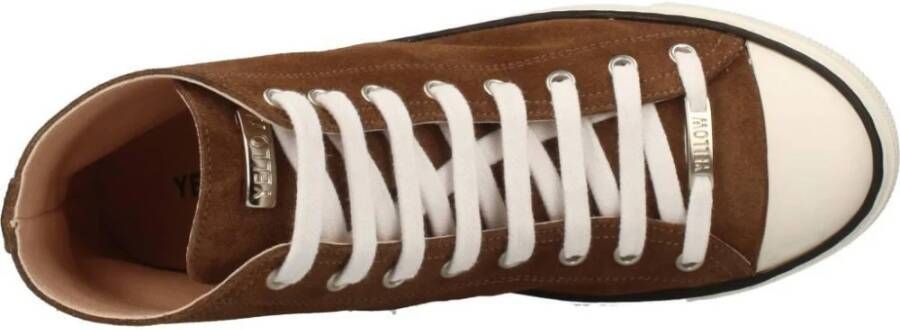 Yellow Platform Suede Sneakers