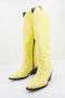 Yellow Western Style High Boots - Thumbnail 3