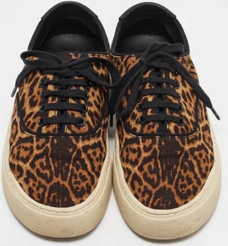 Yves Saint Laurent Vintage Pre-owned Canvas sneakers Brown Dames