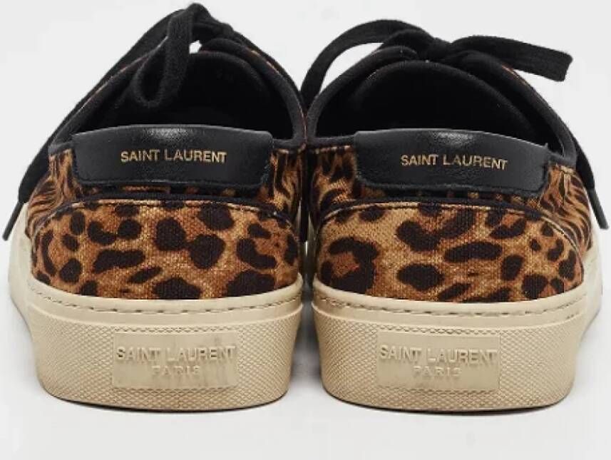 Yves Saint Laurent Vintage Pre-owned Canvas sneakers Brown Dames