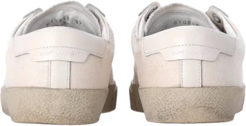 Yves Saint Laurent Vintage Pre-owned Coated canvas sneakers White Dames