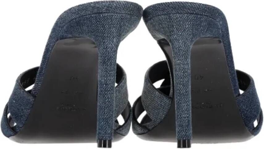 Yves Saint Laurent Vintage Pre-owned Cotton sandals Blue Dames