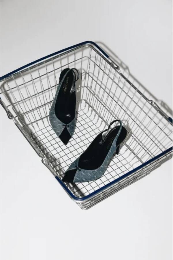 Yves Saint Laurent Vintage Pre-owned Denim heels Blue Dames