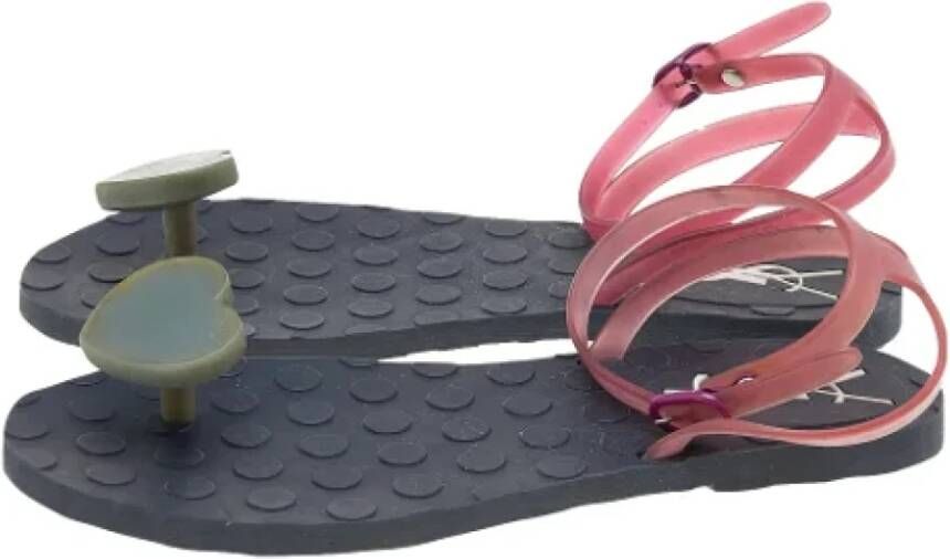 Yves Saint Laurent Vintage Pre-owned Fabric sandals Black Dames
