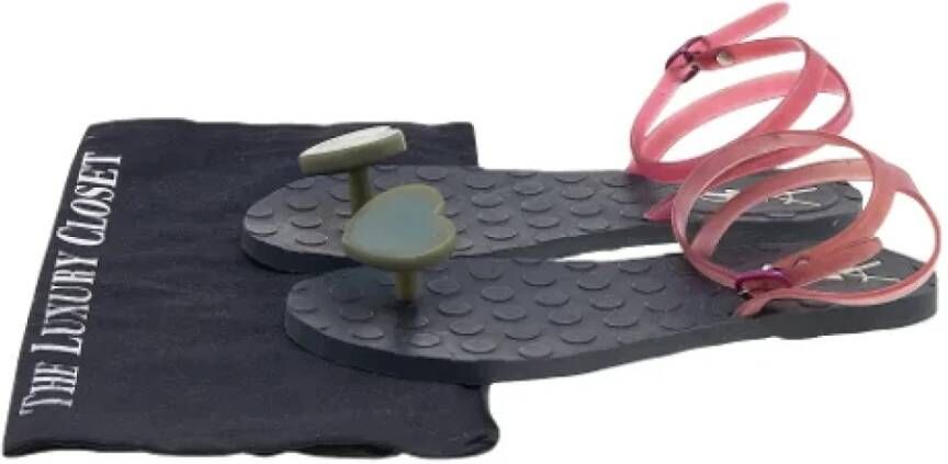 Yves Saint Laurent Vintage Pre-owned Fabric sandals Black Dames