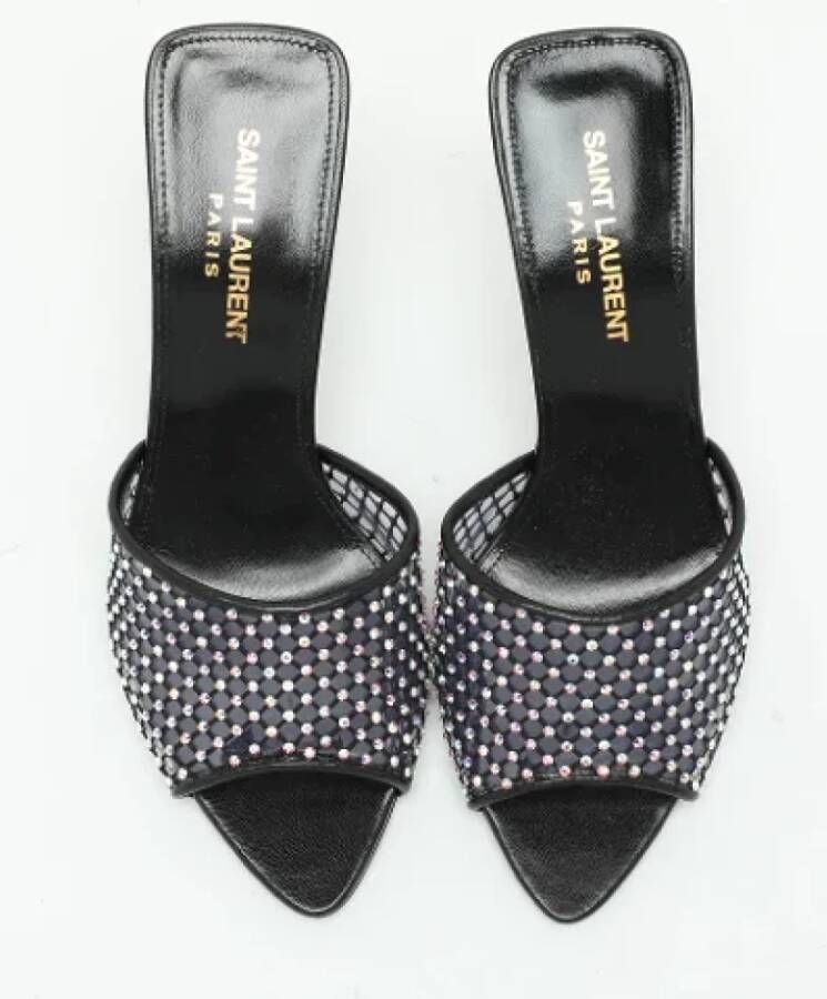 Yves Saint Laurent Vintage Pre-owned Fabric sandals Black Dames